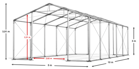 5x10 m Namiot magazynowy - Klasyk (art. 469601)