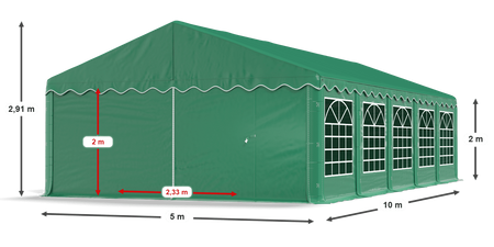 5x10 m Namiot imprezowy - Ekonomiczny (art. 773229)