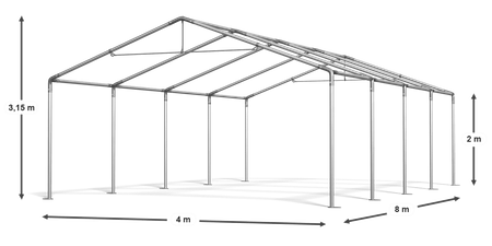 4x8 m Namiot imprezowy - Ekonomiczny (art. 1564)