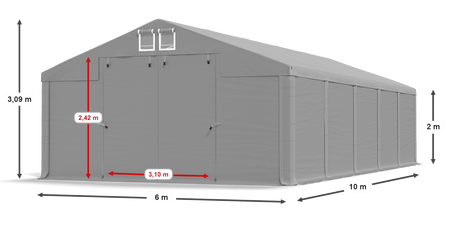 6x10 m Namiot magazynowy - Klasyk (art. 245532)