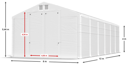 8x12 m Namiot magazynowy - Klasyk (art.254465)