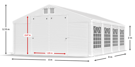 4x8 m Namiot imprezowy - Klasyk (art. 9094)