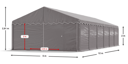 5x12 m Namiot magazynowy - Ekonomiczny (art. 792336)