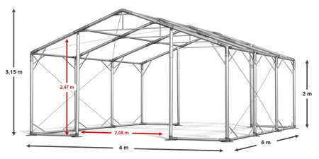 4x6 m Namiot imprezowy - Klasyk (art. 55157)