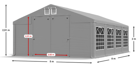 5x8 m Namiot imprezowy - Klasyk (art. 56025)