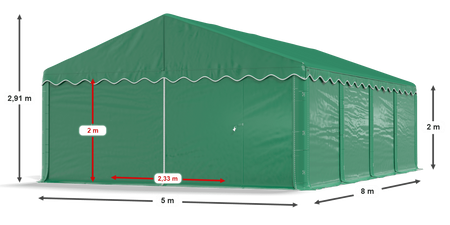 5x8 m Namiot magazynowy - Ekonomiczny (art. 773865)