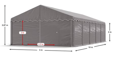 3x10 m Namiot magazynowy - Ekonomiczny (art. 961589)