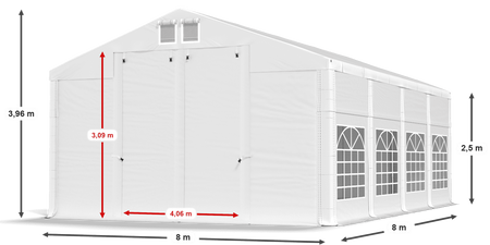 8x8 m Namiot imprezowy - Klasyk (art. 21129)