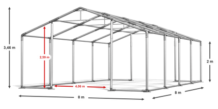 8x8 m Namiot imprezowy - Klasyk (art. 138253)