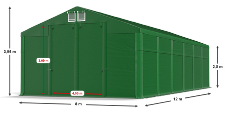 8x12 m Namiot magazynowy - Klasyk (art. 230037)
