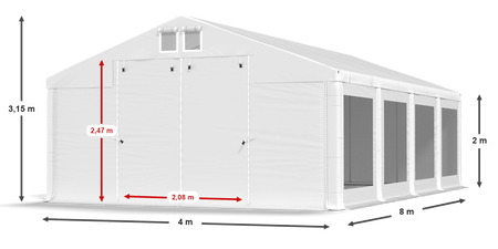 4x8 m Namiot imprezowy - Komfort (art. 589195)
