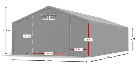 4x10 m Namiot magazynowy - Premium (art. 573198)