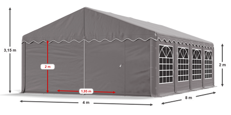 4x8 m Namiot imprezowy - Ekonomiczny (art. 771568)