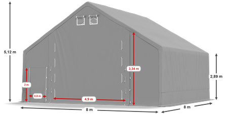 8x8 m Hala namiotowa - Arctic (art. 581134)