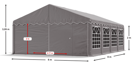 6x8 m Namiot imprezowy - Ekonomiczny (art. 773323)