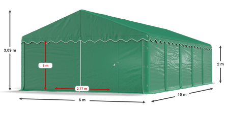6x10 m Namiot magazynowy - Ekonomiczny (art. 772830)