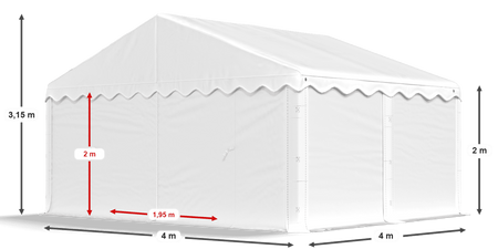 4x4 m Namiot magazynowy - Ekonomiczny (art. 9225)