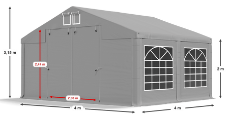 4x4 m Namiot imprezowy - Klasyk (art. 27866)