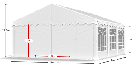 3x6 m Namiot ogrodowy - Ekonomiczny (art. 13)