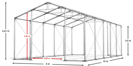 5x10 m Namiot magazynowy - Klasyk (art. 242019)