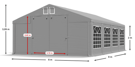 6x8 m Namiot imprezowy - Klasyk (art. 53391)