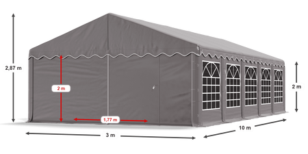 3x10 m Namiot imprezowy - Ekonomiczny (art. 810133)