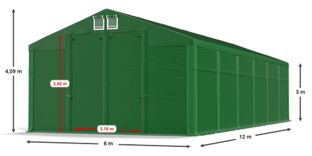 6x12 m Namiot magazynowy - Klasy (art. 236056)