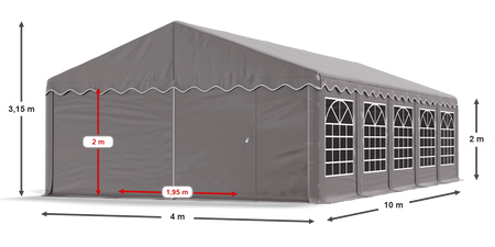 4x10 m Namiot imprezowy - Ekonomiczny (art. 882355)