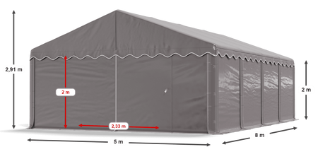 5x8 m Namiot magazynowy - Ekonomiczny (art. 771286)