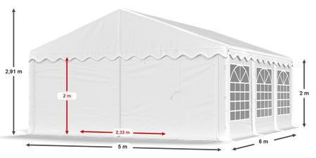 5x6 m Namiot imprezowy - Ekonomiczny (art. 3252)
