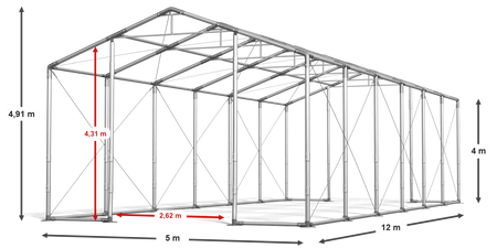 5x12 m Namiot magazynowy - Klasyk (art. 477230)