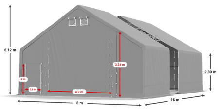 8x16 m Hala namiotowa - Arctic (art. 582151)