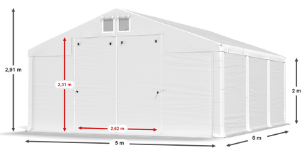5x6 m Namiot magazynowy - Klasyk (art. 223625)