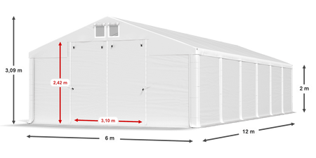6x12 m Namiot magazynowy - Klasyk (art. 219719)