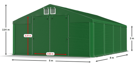5x8 m Namiot magazynowy - Klasyk (art. 223774)