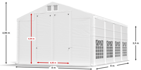 8x8 m Namiot imprezowy - Klasyk (art. 16937)