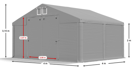 4x4 m Namiot magazynowy - Klasyk (art. 220685)