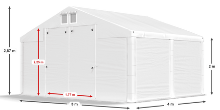 3x4 m Namiot magazynowy - Klasyk (art. 218786)