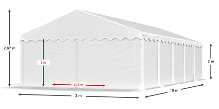 3x10 m Namiot magazynowy - Ekonomiczny (art. 7897)