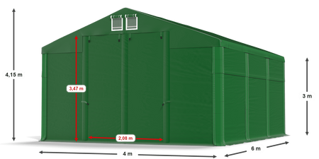 4x6 m Namiot magazynowy - Klasyk (art. 232104)