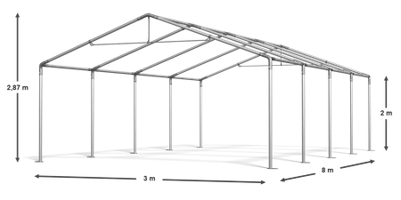 3x8 m Namiot imprezowy - Ekonomiczny (art. 29)