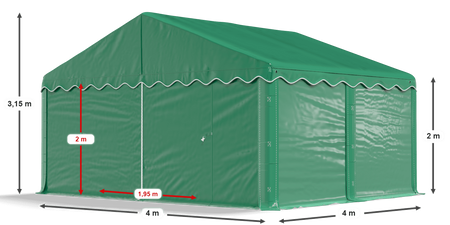 4x4 m Namiot magazynowy - Ekonomiczny (art. 773815)