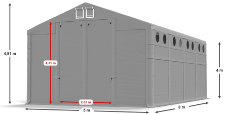 5x8 m Namiot magazynowy - Klasyk (art. 477105)