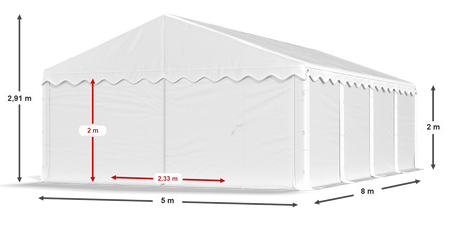 5x8 m Namiot magazynowy - Ekonomiczny (art. 10300)