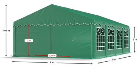 6x8 m Namiot imprezowy - Ekonomiczny (art. 772808)