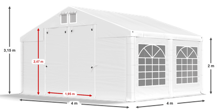 4x4 m Namiot imprezowy - Klasyk (art. 27832)