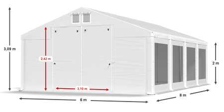6x8 m Namiot imprezowy - Komfort (art. 776376)