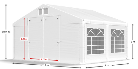 3x4 m Namiot imprezowy - Klasyk (art. 4620)