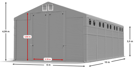 6x10 m Namiot magazynowy - Klasyk (art. 495034)