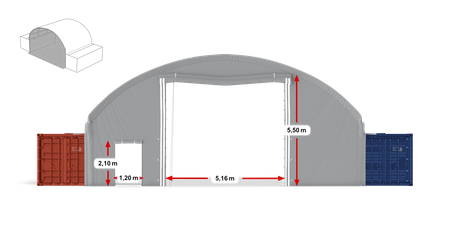 12x24 m Zadaszenie Kontenerowe (art. 75051)